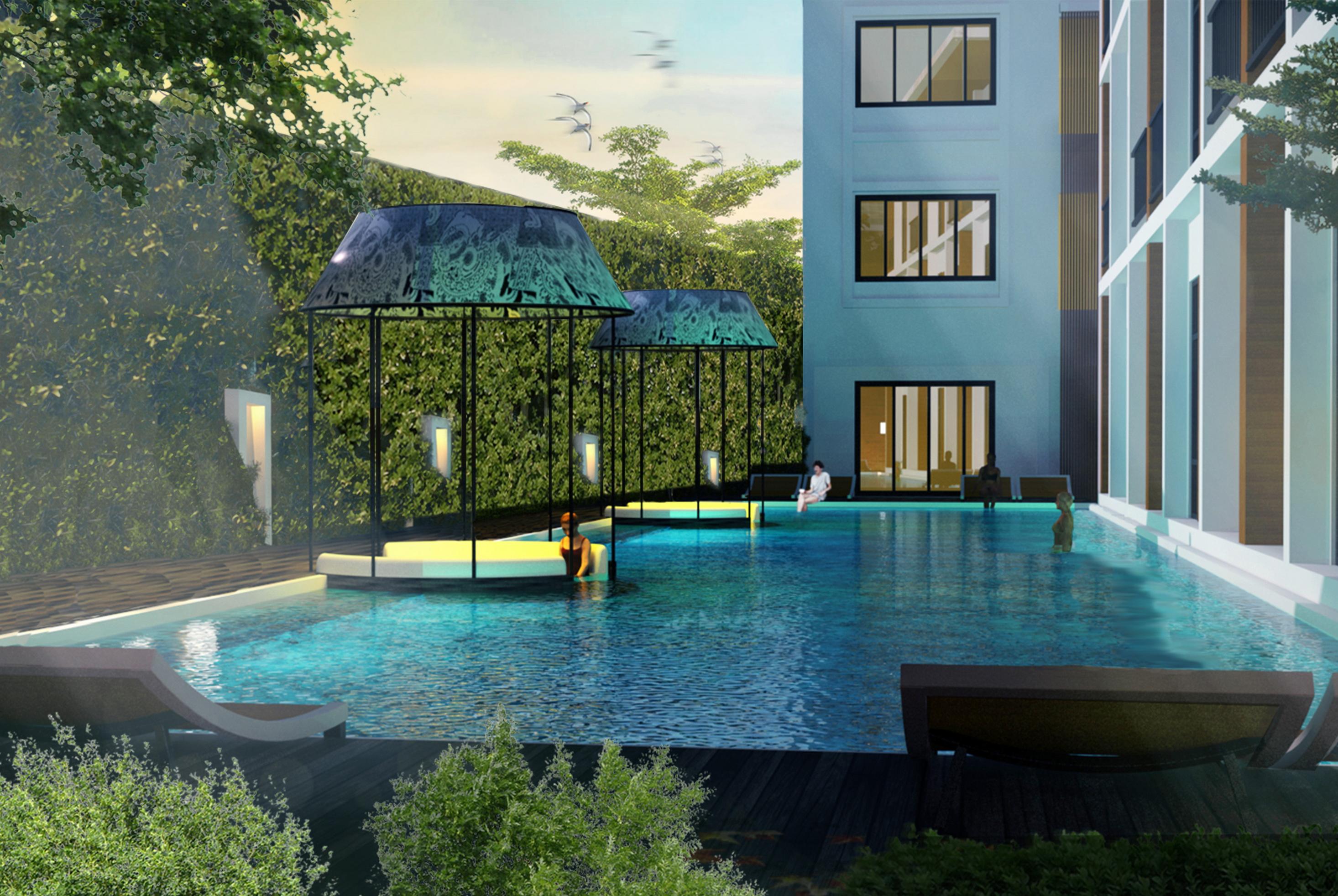 Outrigger Surin Beach Resort - Sha Extra Plus Bagian luar foto The pool at the hotel